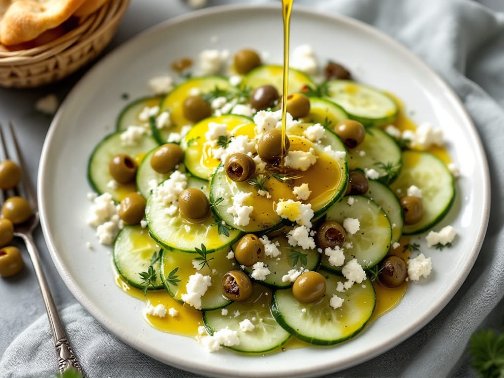 Mediterranean cucumber salad